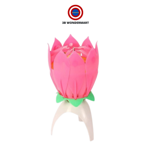 Lotus Flower Candle For Kids Family Birthday Party Cake Topper