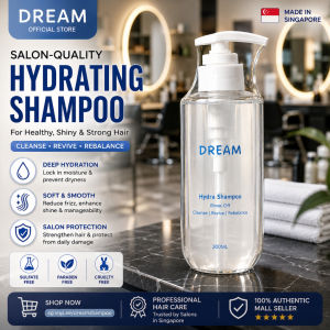 🔥 DREAM Professional Hair Care Trio Set Hydra Shampoo 300ML + Hydrating Treatment 100G + Leave-In Cream 100G Deep Hy