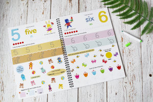 แบบฝึกหัดตัวเลข เขียนแล้วลบได้ นับจำนวน Wipe & clean Number ฝึกเขียนตัวเลข 2WinBookToys