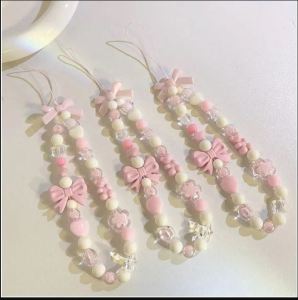 (skr) Tali Gantungan Lanyard HP Rantai Manik Korean Chain Phone Strap Manik Mutiara Lucu