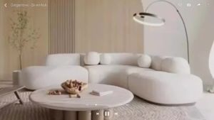 Japandi Boucle Sofa Living Room Sofas Fabric Sofa 2 Seater 3 Seater 4 Seater Sofa Small family Sofa