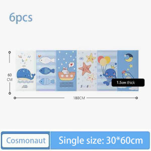 【6Pcs】30*60cm Anti Collision Foam Wallpaper for Baby Strip Bumper Kindergarten Wall Foam for Baby