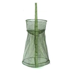 Net Baits Storage Cage for Keep Crayfish Minnows Fish Trap Fishing Basket Mesh Bucket Foldable Fishing Net Holder
