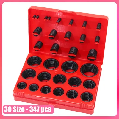 【ราคาถูก】โอริงแรงดันสูง ยางโอริงกลม ชุดโอริงกล่อง ยางโอริง 347pcs/419 pcs O-ring ชุดซีลปะเก็นยางพาราอเนกประสงค์ O ชุดแหวน Rubber R01-R32 โอริง ยาง