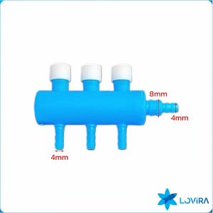 LoviRa Aquarium Air Pump Hose Splitter Fish Tank Oxygen Regulating Valve Flow Splitter 3/4 Way