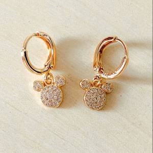 Anting Anak Motif Mickey Mouse Full Permata Cantik Lucu Bisa Digunakan Sehari-hari Anti Luntur