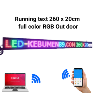 LED Running text outdoor 260x20cm full color RGB P10