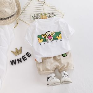 infant toddlers clothing Cartoon Top+shorts Childrens Sets baju kanak kanak cotton