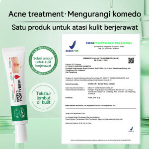 【BPOM】Krim Penghilang Jerawat Herbal penghilang jerawat anti bakteri krim jerawatan jerawatan aman tidak iritasimembersihkan jerawatan dari akardapat digunakan pria dan wanitaAcne CreamAnti Acne CreamAcne Pimple CreamObat Totol Jerawatkrim jerawat