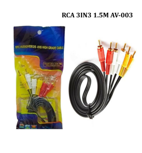 KABEL AUX  RCA 3in3 AV-003 & AV-005 1.5Meter Cable Audio