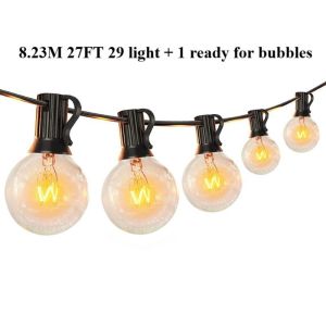 LED Bulb String Lights Cafe Lights Outdoor Garden Lights Dimmable Waterproof Patio Light String