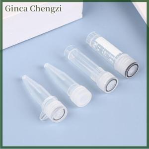 Ginca 20pcs 1.5 1.8ml PP Lab Analysis Freezing Tubes Graduation Centrifuge Tube Volume Vials Bottles With Blocking Cap Screw Cap
