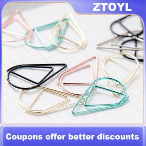 【ZTOYL】 50 Pieces Metal Drop Shape Paper Clips Kawaii Cute Bookmark Clip Stationery