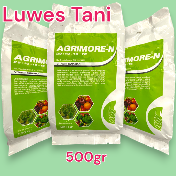 Agrimore N - 500 Gr (warna Hijau ) Pupuk Daun Vitamin Tanaman Masa ...