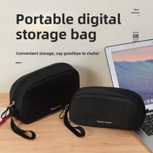 Multi-Function Electronic Organizer Pouch Portable Cable Charger Power Bank Travel Storage Bag for USB Cables Chargers Gadgets & Small Accessories