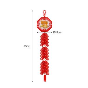 🔥Buy 2 Get 1🔥2PCS Happy Chinese New Year Non-Woven 3D Firecracker Pendant Decoration with Flash Light New Year Unique Red DIY Couplet Housewarming 2025 Decoration