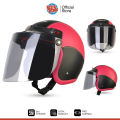 RetroGrade Helm Bogo Anak helem retro anak Lucu Polos Usia 2-6 Tahun Kaca Flat/Datar - Pink Hitam. 