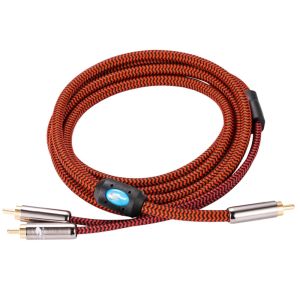 GOLLEY LION RCA to 2RCA Splitter Y Audio Cable for Speaker Amplifier DVD Player Subwoofer