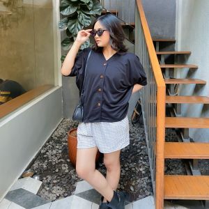Yoenik Apparel Kikan Shirt Tops Black M14381 R1S2 - Atasan Wanita - Blouse Wanita - Atasan Blouse Wanita