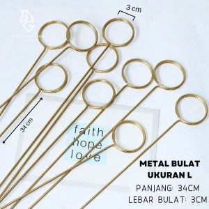 Stick Card Holder Gold Stik Klip Kartu Ucapan Buket Stik Bunga Bouqet