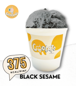 [Low Sugar High Protein] Goodlato Low Calorie Ice Cream Black Sesame [375kcal/pint] - 473 ml Pint