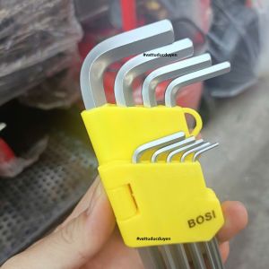 Bộ Lục Giác BOSI 9 Chi Tiết Thép Không Rỉ