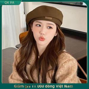 QK FA ✨ Cotton Phụ Nữ Mũ Berets Mùa Đông Mũ Cổ Điển Pháp Sọc Trên Mũ Quân Đội Mũ Họa Sĩ Mùa Thu Mùa Đông Đường Phố Hình Bát Giác Mũ Beret