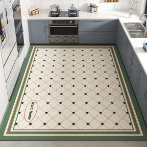 Karpet Lantai Anti Slip Ruang Tamu Aesthethic Bahan Kulit Leather Silicone Bermotif Keset Kaki/Keset Lantai/Alas Lantai/Karpet Ruang Tamu