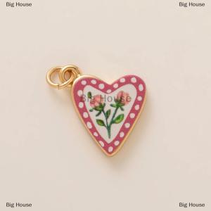 [COD] Big House Simple And Versatile Color Blocking Butterfly Love Flower Diy Pendant Accessories -Plated Color Preservation