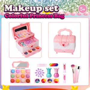 Kids Mini Make up set for your little girls Washable kids safe Makeup Set Role Play Toy Gift