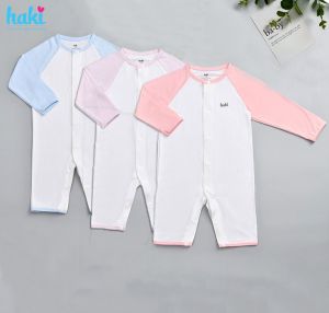 Bộ body sơ sinh cài giữa tay raglan phối màu vải sợi tre cao cấp siêu mềm mịn BB037- bodysuit cho trẻ sơ sinh - bé trai - bé gái Bộ áo liền quần bodysuit cho bé Haki