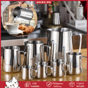 350ml Milk Frothing Pitcher Stainless Steel Pull Flower Cup Cappuccino Coffee Latte Cup Milk Frother for Espresso Machines or Barista