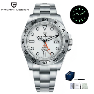 Pagani Design 2026 New Mens Diver Watch 42mm Sapphire Automatic Mechanical GMT Watch 100m Waterproof PD1682