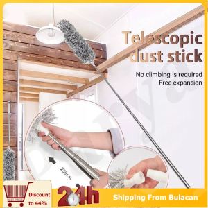 280cm Adjustable Telescopic Bending Duster Feather Duster Long Pole Microfiber Duster For Home Clean