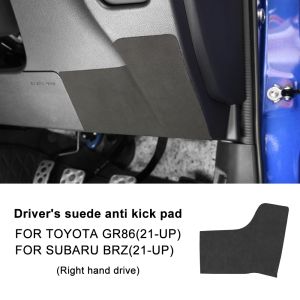 For Subaru BRZ Toyota GR86 2021-2024 Suede Driver Seat Anti-Kick Pad Protector Sticker Car Interior Accessories