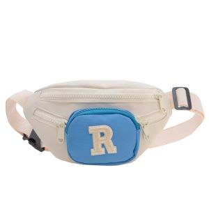 YOUTH HOME Sports Childrens Waist Bag Letter Korean Style Kids Chest Bag Cool Creative Kids Shoulder Bag Boys