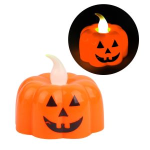 Halloween Candle Lights Spider Web/Pumpkin LED Light Lantern Battery Candles Home Party Decoration