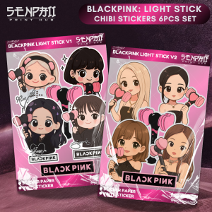BLACKPINK: LIGHT STICK CHIBI STICKERS | STICKER PAPER | VINYL STICKER | WATERPROOF