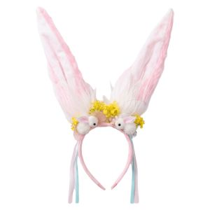 BRISA Plush Mid-Autumn Festival Headband Tassel Flower Rabbit Ear Hair Ornament Funny Hair Accessories Rabbit Hair Band Ladies
