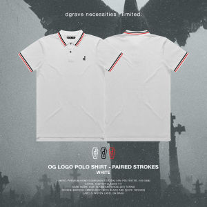 DGRAVE SAINTS PAIRED STROKES SERIES WHITE POLO SHIRT