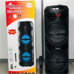 Wireless Bluetooth speaker dual 8.5"x2 inch portable karaoke speaker with bass treble FM microphone audio input