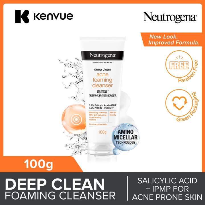 Neutrogena Deep Clean Acne Foaming Cleanser For Acne Prone Skin 100g