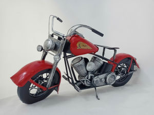 [ Woosilver ] Xe mô hình mô tô cổ điển màu đỏ nổi bật MHX-0015