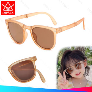 IMPALA QT1010W Kids Foldable Sunglasses for Baby Boys and Girls 2-10 Years Old Anti UV Lens Children Sunglasses Block Sunshine Eyewear