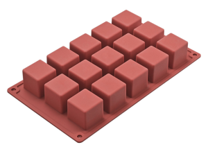 Khuôn silicon làm bánh làm đá viên 15 ô vuông dùng được lò nướng