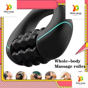 Massage Roller Wheel Massager Muscle Gun Therapy 5-Speed Percussion Deep Tissue Back/Neck Pain Relief Rechargeable Handheld