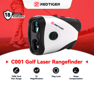 REDTIGER Golf Rangefinder with Slope 1200 Yards Laser Range Finder Golfing 7X Magnification Flag Pole Locking Vibration Rechargeable Range Finders with Magnet Stripe