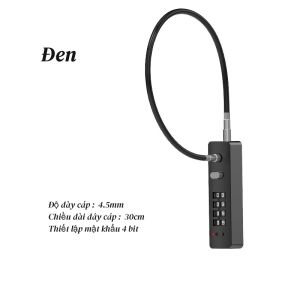 Khóa Cáp YYLINGX - Khóa Mật Khẩu 4 Số Chống Nước Đặt Lại Mã Linh Hoạt Chống Trộm Cho Tủ Locker Cửa Dây Dài Bền Bỉ Phụ Kiện An Toàn