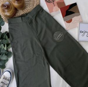 CELANA KULOT HIGHWAIST LINEN PREMIUM | CELANA KULOT WANITA TERBARU KEKININAN | NYAMAN DI PAKAI | BANYAK DIMINATI | RAYSHA GALERY