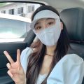 You summer face face shield sun protection uv protection face cover Fishing Elastic Cycling UV Protection Solid Color Sunscreen Veil Outdoor With Cap Brim Eye Protection For Women Face Scarves Ice Silk Womne Sun Hats Face Cover Face Gini. 